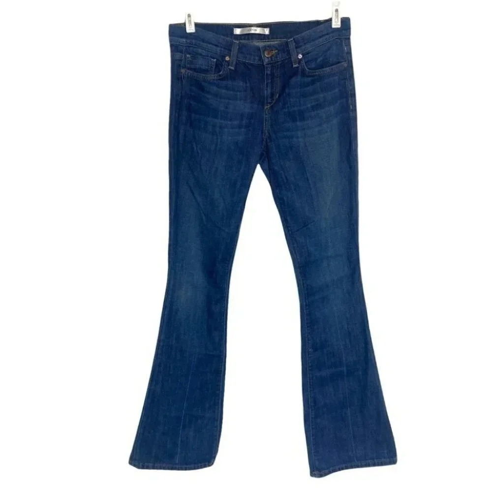 Joe's Jeans Rocker Nora Size 28 Dark‎ Wash Blue Flare Stretch Denim Jeans